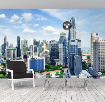 Picture of Scenic view of skyscrapers in downtown Singapore